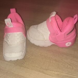 Pink and White Jordans